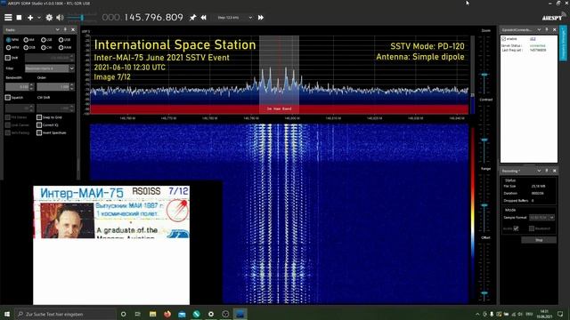 [International Space Station] Receiving & Decoding an SSTV Image (June 2021 Event); 10. June 2021 смотреть онлайн
