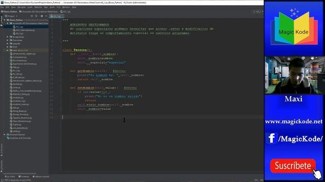 Curso Python desde cero 2020 #56 Atributos Gestionados - getters, setters y @property смотреть онлайн