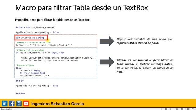 Filtrar tabla en Excel mientras escribes en un TextBox смотреть онлайн