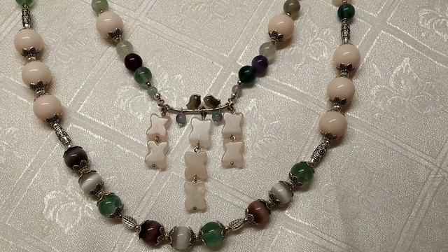 Переделка бус розовый кварц и флюорит смотреть онлайн