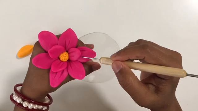 ♥️ Clay with me- how to make a pink magnolia flower | playdoh model craft tutorial. easy DIY смотреть онлайн