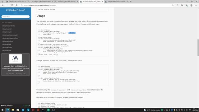 Playing with NIDAQmx 3 - github repo, examples and fiddling around with channel name collection смотреть онлайн