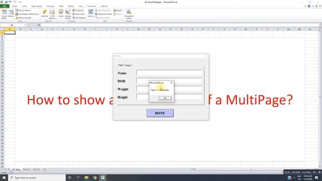 Excel VBA - MultiPage on UserForm смотреть онлайн