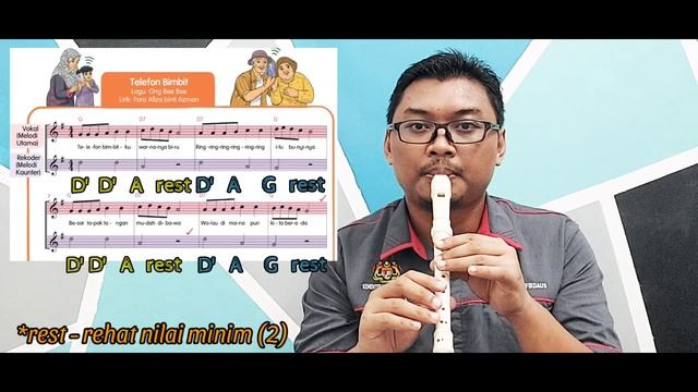 Pendidikan Muzik Tahun 4 | Rekoder Not D' Melodi Kaunter | Lagu Telefon Bimbit смотреть онлайн