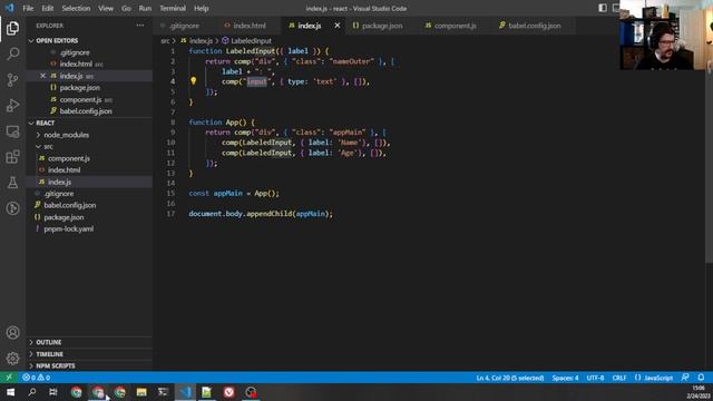 React part 1: JSX and Babel смотреть онлайн