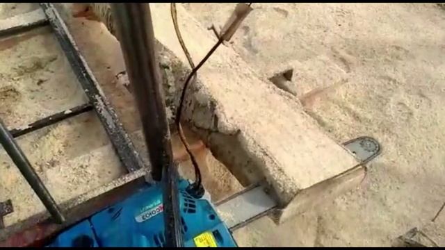 Самодельная пилорама на базе бензопилы (часть 2, эксплуатационная) смотреть онлайн