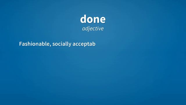 Done | Meaning of done смотреть онлайн