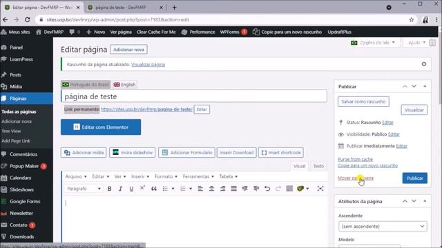 Como criar e excluir páginas - Wordpress смотреть онлайн