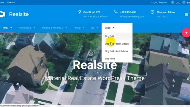 Realsite – Material Real Estate WordPress Theme смотреть онлайн