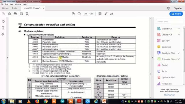 12 # How to modbus communication RS 485 mitsubishi vfd frd 700 with modscan 32 Modbus Address смотреть онлайн