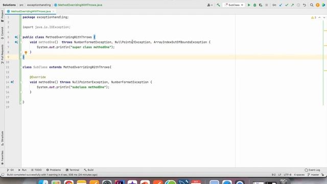 method overriding with throws clause? #exceptionhandling | #throws смотреть онлайн
