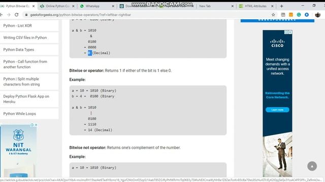 Python (Bitwise operators ) смотреть онлайн