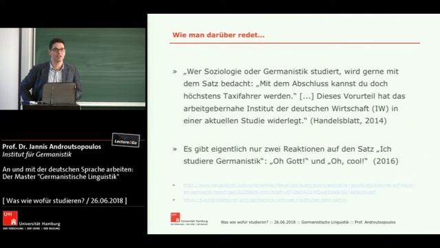 An und mit der deutschen Sprache arbeiten: Der Master "Germanistische Linguistik" смотреть онлайн