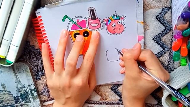 Челендж! Рисую без карандаша?. Где брать идеи для рисунков?/Viktoria 09. смотреть онлайн
