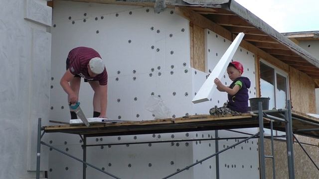 ⭕МАСТЕРСКАЯ ИЗ СИП ПАНЕЛЕЙ. Утепляю кладовку по системе мокрый фасад и т.д...⭕