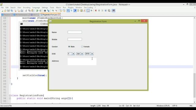 Registration Form in Java | Most important! | Must watch смотреть онлайн
