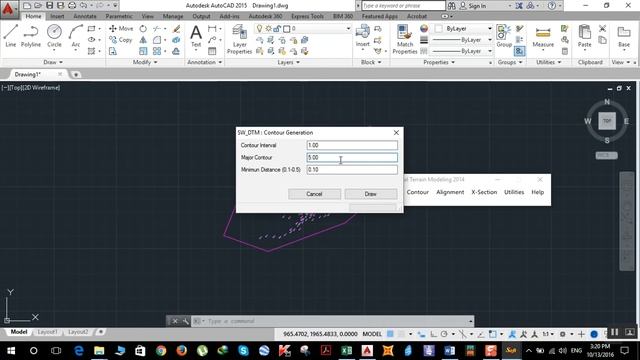 SW-DTM: How To Draw Contour Lines in AutoCAD Part_1 смотреть онлайн
