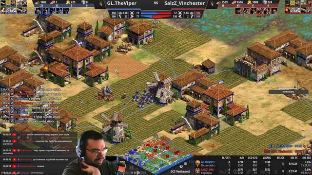 2 ЧАСА ДЛИЛСЯ ТОЛЬКО ОДИН БОЙ! Vinchester VS TheViper! Age of Empires II DE смотреть онлайн