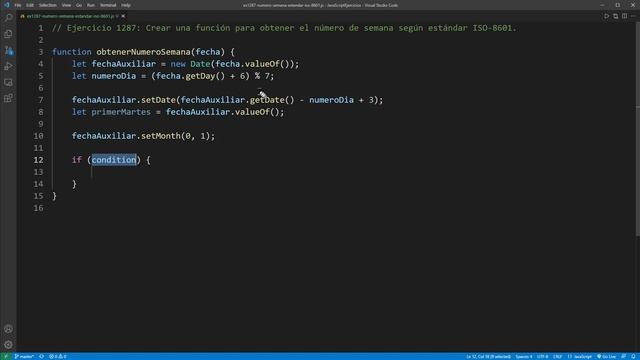 JavaScript Ejercicio: 1287 Función para Obtener el Número de la Semana del Año a partir de una Fech смотреть онлайн