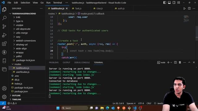 Task Manager API With Node JS Express and MongoDB (Part 2 )|| 15 DAYS of BACKEND DEVELOPMENT смотреть онлайн