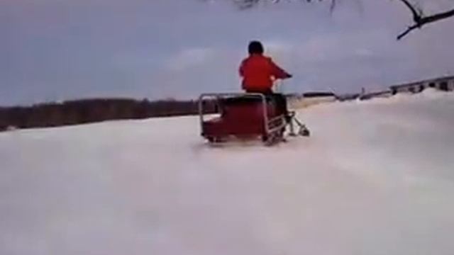 Самодельный мини-снегоход смотреть онлайн