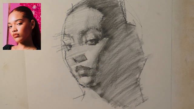 Рисование портрета углем смотреть онлайн