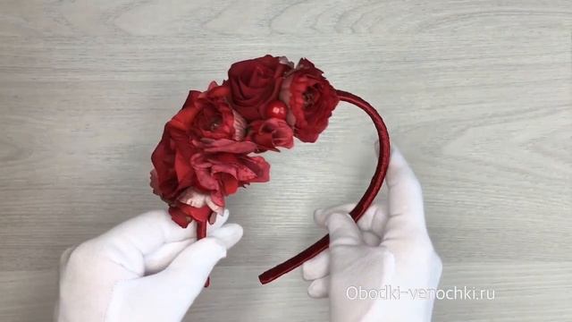Видео обзор - ободок из цветов на голову "Бентона" смотреть онлайн