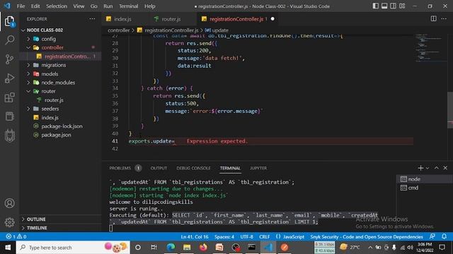 #9 CRUD Node JS with Sequelize in Hindi | GET PATCH смотреть онлайн