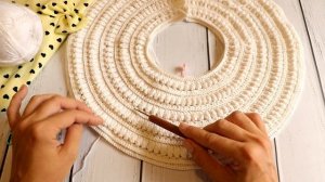 Детское платье с круглой кокеткой крючком  Часть 1/ подробный мастер класс