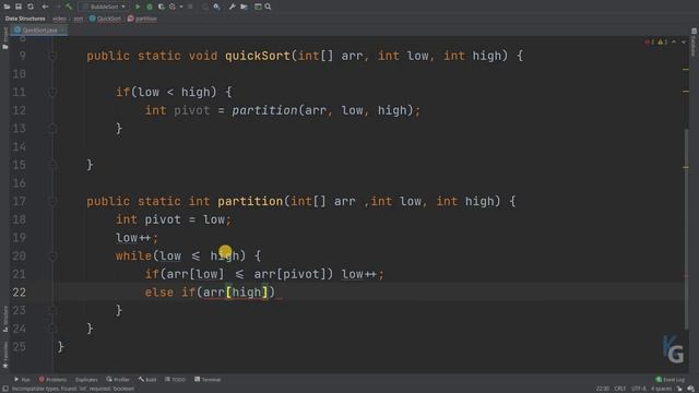How to Code - Quick Sort Algorithm, Java Language смотреть онлайн