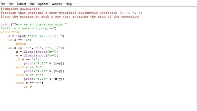 python program to design a simple calculator смотреть онлайн