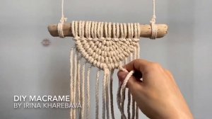 ПЛЕТЁМ мини-панно макраме из веревки 4 мм