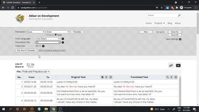 Multiple Subtitle Files Translation using DeepL & Google Translators смотреть онлайн