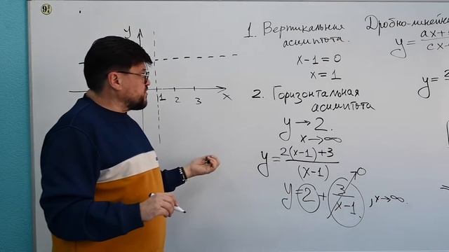 Дробно-линейная функция и ее график. Пример и решение смотреть онлайн