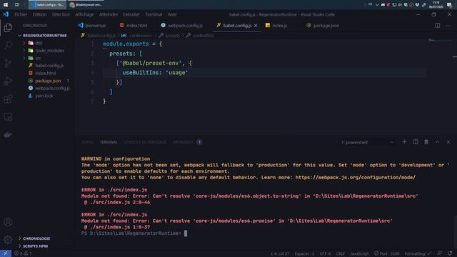 Déboguer son code JavaScript : RegeneratorRuntime is not defined смотреть онлайн