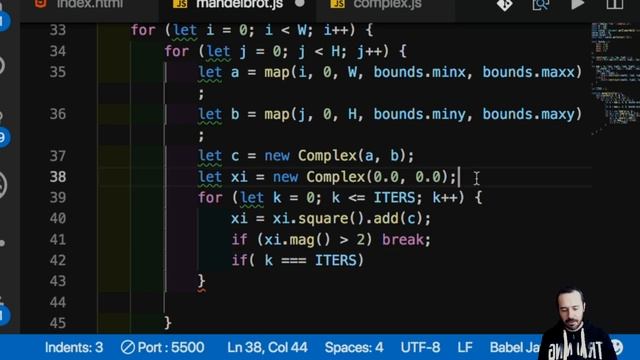 JAVASCRIPT: IL FRATTALE DI MANDELBROT E DI JULIA SUL CANVAS смотреть онлайн