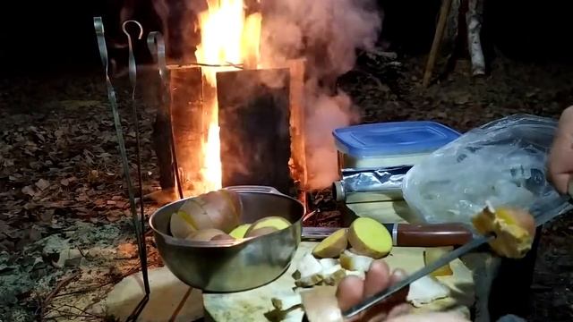 Готовка шашлыка на финской свече!!! смотреть онлайн