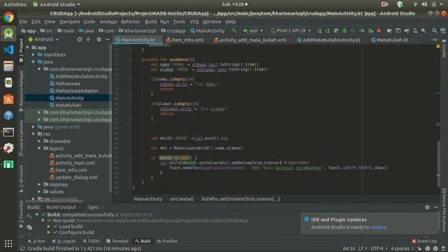 Tutorial Firebase pada Android Kotlin - #4. Relasi Data pada Realtime Database (CRUD) смотреть онлайн