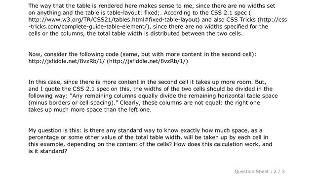 HTML : How are table cell widths calculated in html? смотреть онлайн