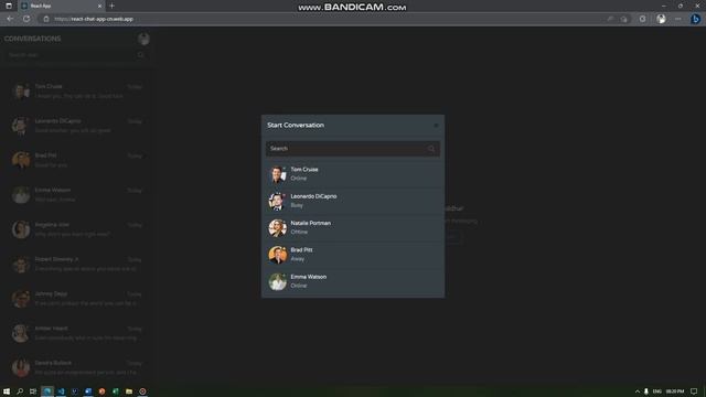 React chat application brief смотреть онлайн