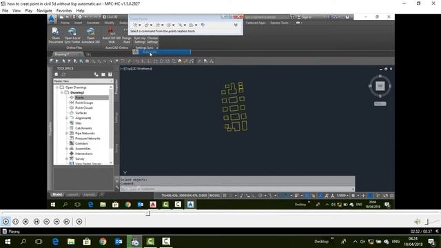 how to creat point in civil 3d without lisp automatic смотреть онлайн