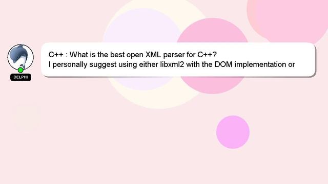 C++ : What is the best open XML parser for C++? смотреть онлайн
