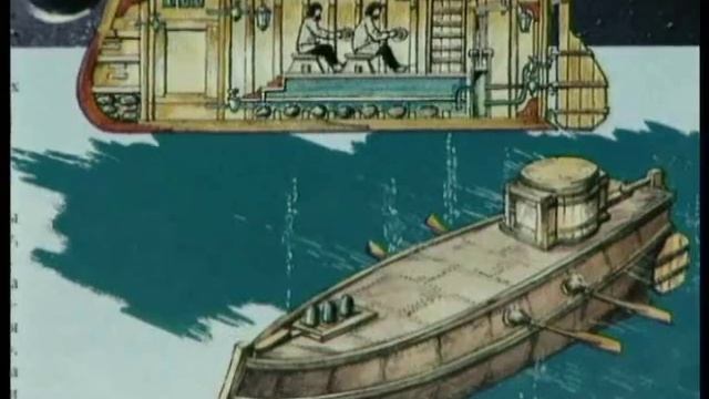 Первая подводная лодка в мире. Первые спасательные работы на подлодке.