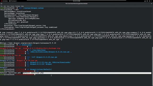 Drupal 8 installation on LAMP stack in redhat/centos 7/8 смотреть онлайн
