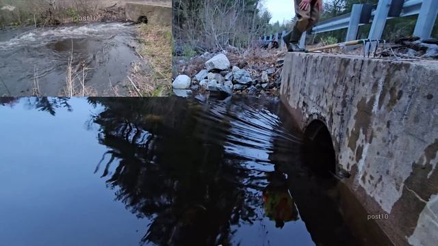 Opening Culvert Badly In Need Of Unclogging, Watch As Water Gushes смотреть онлайн