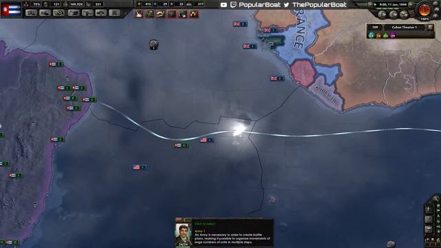 Hearts of Iron IV [Fascist Cuba | v1.1 update ] Part 13 - International waters смотреть онлайн