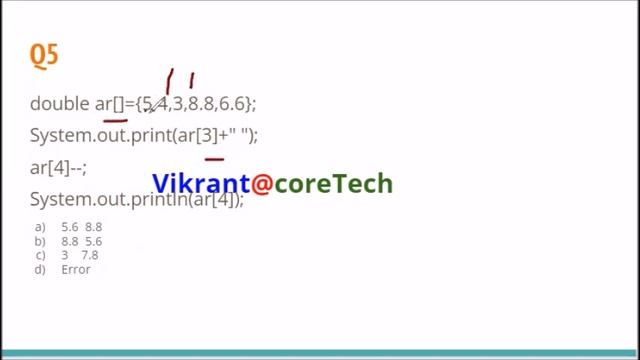 ICSE Term II Java Arrays MCQ Set 1 смотреть онлайн