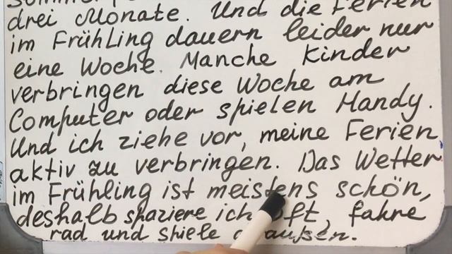 Топик Frühlingsferien с переводом. Весенние каникулы на немецком. Уроки немецкого языка. смотреть онлайн
