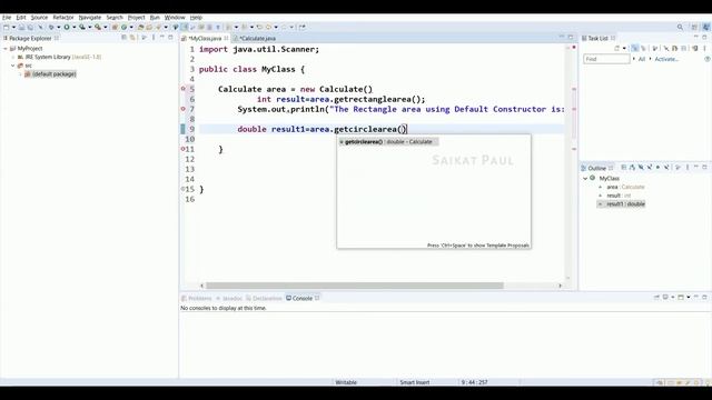 Area of Rectangle & Circle Using Constructor Overloading in JAVA || Java Tutorial смотреть онлайн
