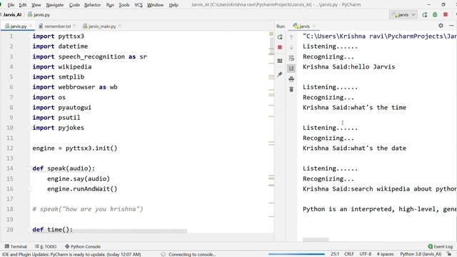 Jarvis AI Personal Assistant using Python смотреть онлайн
